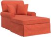 vidaXL Fauteuil met rok met kussen, 3 stuks, rood/oranje, corduroy stof