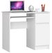 Bureau Compact avec Tiroir et Armoire, 90x77x50 cm