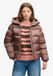 Superdry Hooded Shine Puffer Jas Dames Nutmeg Spice Brown Sheen Polyester/Polyamide Maat 16