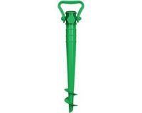 Merkloos Parasolhouder Strand - Grondpin Parasol - Zachte Ondergrond - Draaibare Handgreep - 42 cm Lengte - Groen