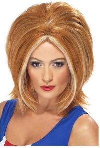 Vegaoo Girlsbandpruik voor vrouwen - Blond - Kort - Steil - Verkleedpruik - One size