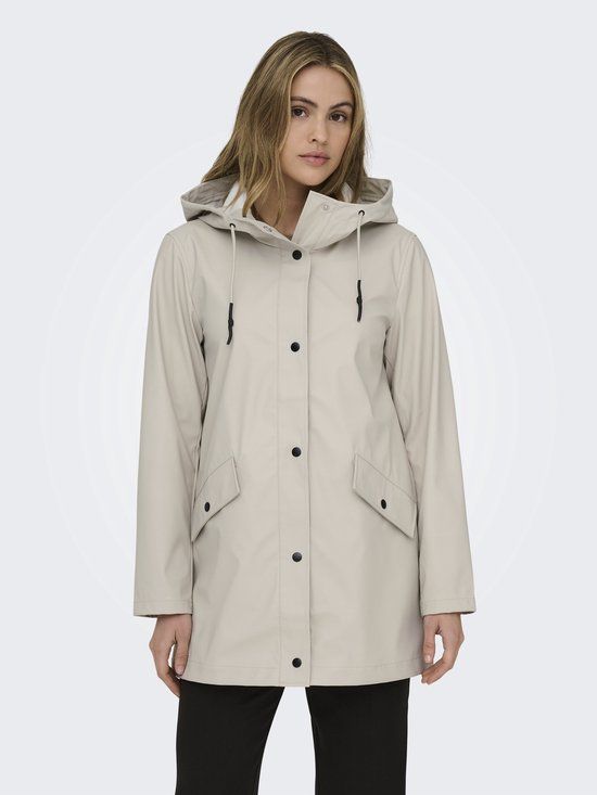 ONLY - ONLELISA RAINCOAT OTW NOOS Dames Regenjas Zilvervoering XXL
