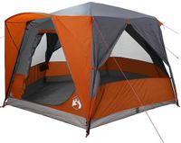 vidaXL Cabin Tent 5-Person Grey and Orange 333 x 317 x 194 cm