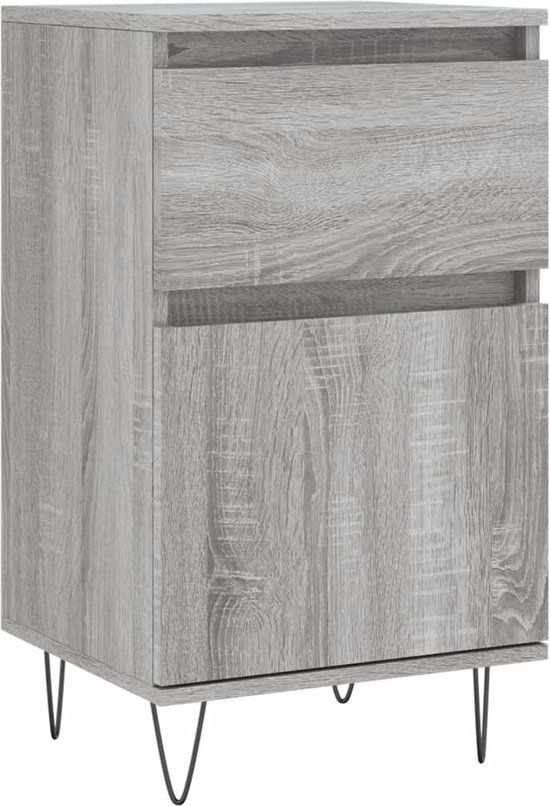 vidaXL Dressoir 40x35x70 cm Bewerkt Hout Grijs Sonoma