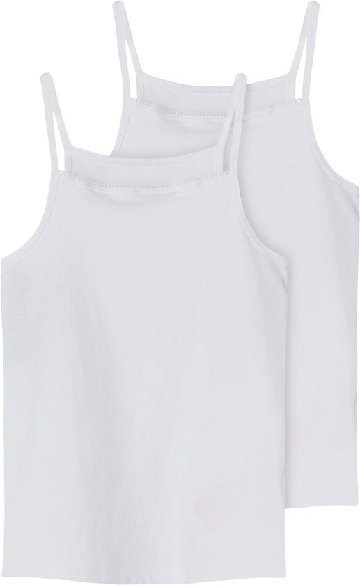 NAME IT NKFSTRAP TOP 2P NOOS Meisjes Ondergoed - Bright White - Maat 134/140