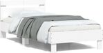 Maison Exclusive - Lit cadre avec tête de lit et éclairage LED Blanc 100x200 cm