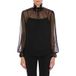 Moschino Chiffon Bondage Buckle Blouse Black