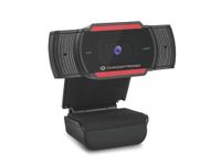 Conceptronic AMDIS 1080P FHD Webcam - Zwart/Rood