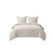 Beige Microfibre 4-Piece Duvet Cover Set 135 x 200 cm