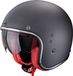 Scorpion Belfast Carbon Evo Solid, casque jet, couleur : Noir Mat/Rouge, taille : M
