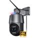 Ctronics 4K Buiten Beveiligingscamera met 10X Zoom Dubbele Lens, Automatische Volging, Wifi 2,4/5GHz, Kleuren Nachtzicht, AI Detectie, SD/Cloud/FTP