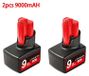 StarTech Braun M12 12V accu - Reserveaccu - 2 stuks - 9,0Ah (9000 mAh) - Lithium-ion - Geschikt voor M12 12V elektrische gereedschappen - Zonder oplader