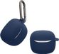kwmobile Hoes geschikt voor JBL Tune Flex 2 - Siliconen cover voor oordopjes in donkerblauw