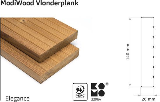 Intergard Vlonderplanken voor vlonder thermisch gemodificeerd Elegance 420cm