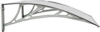 vidaXL Deurluifel Grijs en Transparant 80x75 cm Polycarbonaat