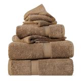 Handdoekenset, Superior Home City Handdoekenset, 6-delig, katoen, 900 gram, latte