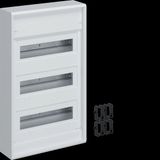 Hager VA36CN Distributiekast Opbouw (op muur) Aantal groepen: 36 Aantal rijen: 3 Inhoud: 1 stuk(s)