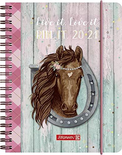 Brunnen 1071850081"Ponylove", weekkalender/schoolagenda 2020/2021, 2 pagina's = 1 week, bladgrootte 12 x 16 cm, A6, PP-omslag