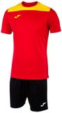 Joma Phoenix II Korte Mouw Set Rood, Zwart XL Man