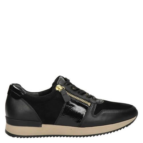 Gabor Zwarte Leren Sneakers