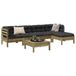 Maison Exclusive - Ensemble de meubles de jardin 6 pièces avec canapé et coussins, en pin imprégné