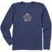 Life Is Good Dames Crusher T-shirt, lange mouwen katoen grafische T-shirts, herfst bladeren
