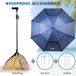 Merkloos Strandparasol 220 cm Windbestendig en UV-bescherming 50+ Grote Parasol Draagbaar Lichtgewicht voor Reizen Met Grondpen