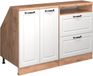 Vicco Rion Armoire pour mur incliné – 120 cm Set de 2 corps de meuble 60 cm profondeur Blanc Style champêtre