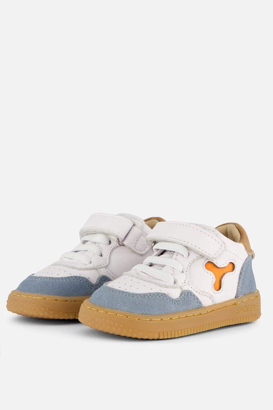 Shoesme Wit-blauwe Basket Sneakertje