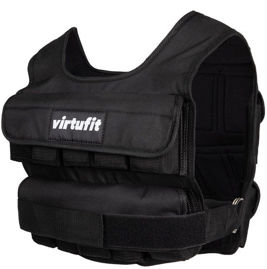 VirtuFit Verstelbaar Gewichtsvest Pro - 20 kg - Zwart - Nylon