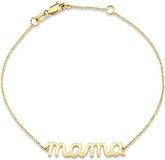 Elenza AMS Elenza Goudkleurige Armband met Mama Opschrift - 925 Zilver - 17 cm