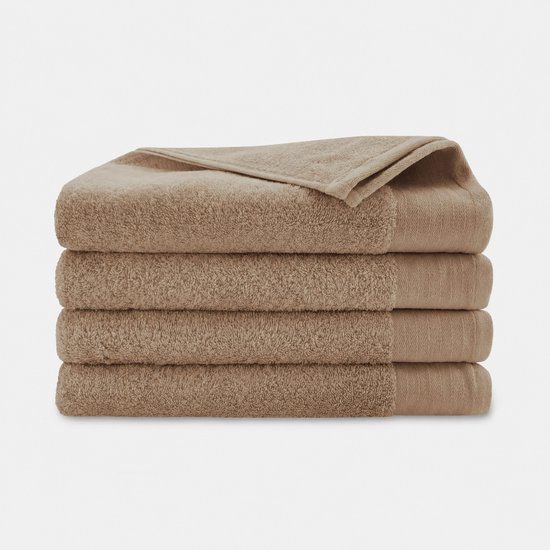 Walra handdoeken 70x140 Soft Cotton - 4-delig - Badlaken 550 g/m² - 100% Katoen - Handdoekenset - Bruin