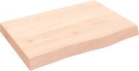 vidaXL Wastafelblad 60x40x(2-6) cm onbehandeld massief hout