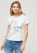Superdry - Dames Workwear T-shirt met folieprint - Korte mouw - Ronde hals - Katoen - Regular Fit - Sea Salt Blue - Maat UK12/EU40