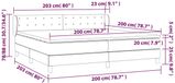 vidaXL Boxspringbed met matras, fluweel, lichtgrijs, 200x200 cm