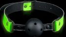 Shots - Ouch! Adembare Bal Gag neon green/black