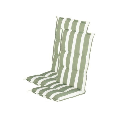 Hartman tuinkussen hoge rug Roma - Soft Green (123x50x8 cm) (set van 2)