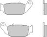 Brembo 07ho61cc Organische plaquettes de frein transparent