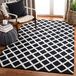 Safavieh Getextureerd tapijt, CAM135 Handgetuft wol, 121 X 182 cm, zwart/ivoor