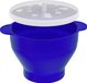Intirilife Popcornmaker in silicone pour micro-ondes, bol pliable avec couvercle Bleu