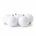 Cosy&Trendy Billiet - Vanlaere 4x Witte kunststof kerstballen 10 cm - Glitter - Onbreekbare plastic kerstballen - Kerstboomversiering wit
