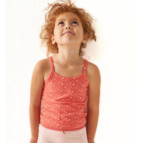 Little Label singlet - koraal/roze/wit (set van 3)