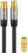 Goobay IEC (m) - IEC (v/m) coaxkabel | recht | verguld | zwart | 2 meter