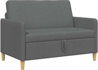 vidaXL Sofa Donkergrijs Polyester