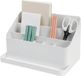 BLUE GINKGO Organiseur de bureau pour stylos, notes et fournitures de bureau - Blanc
