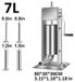 RVS verticale handmatige worstvuller 7 liter 4 vulmonden