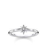 Thomas Sabo Ring Dames Sterling Zilver 925 Zirkonia Wit Ster TR2317-051-14-48