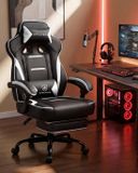 GTPLAYER - Gaming Stoel met Voetensteun - 155° Verstelbaar 180kg - Wit