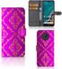 B2Ctelecom Nokia Book Case voor Wallet Case Nokia G50 Barok Roze