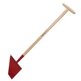 Fiskars Graskantsteker, Lengte: 104 cm, Breedte: 23,5 cm | Boorstalen kop/Essenhouten steel, Rood/Natuurlijk hout, Classic, 1003707
